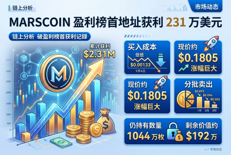 MARSCOIN 盈利榜首地址累计获利 231 万美元-指挥使社区 - 真实线索、热点议题与深度观察
