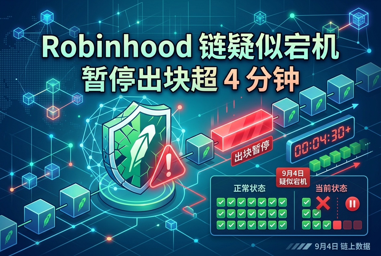 Robinhood 链疑似宕机，暂停出块超 4 分钟