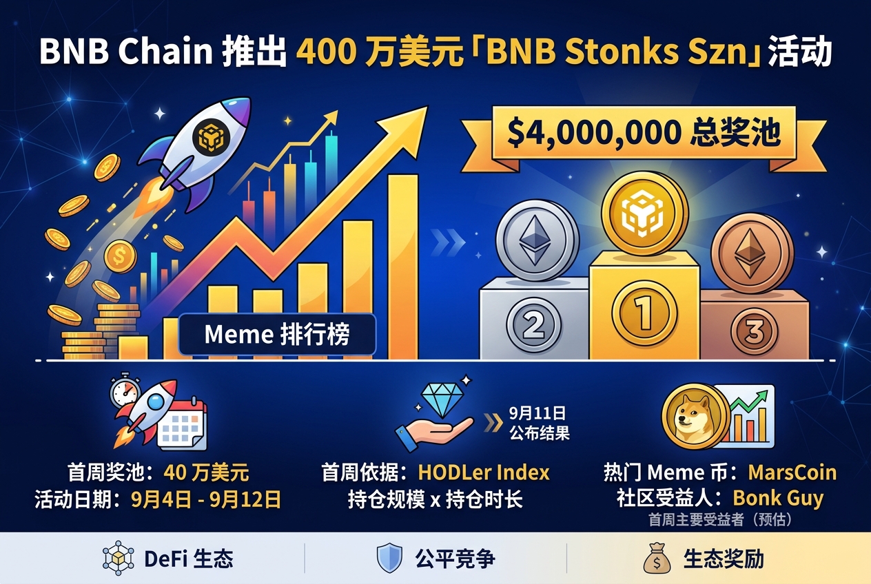 BNB Chain 推出 400 万美元「BNB Stonks Szn」活动
