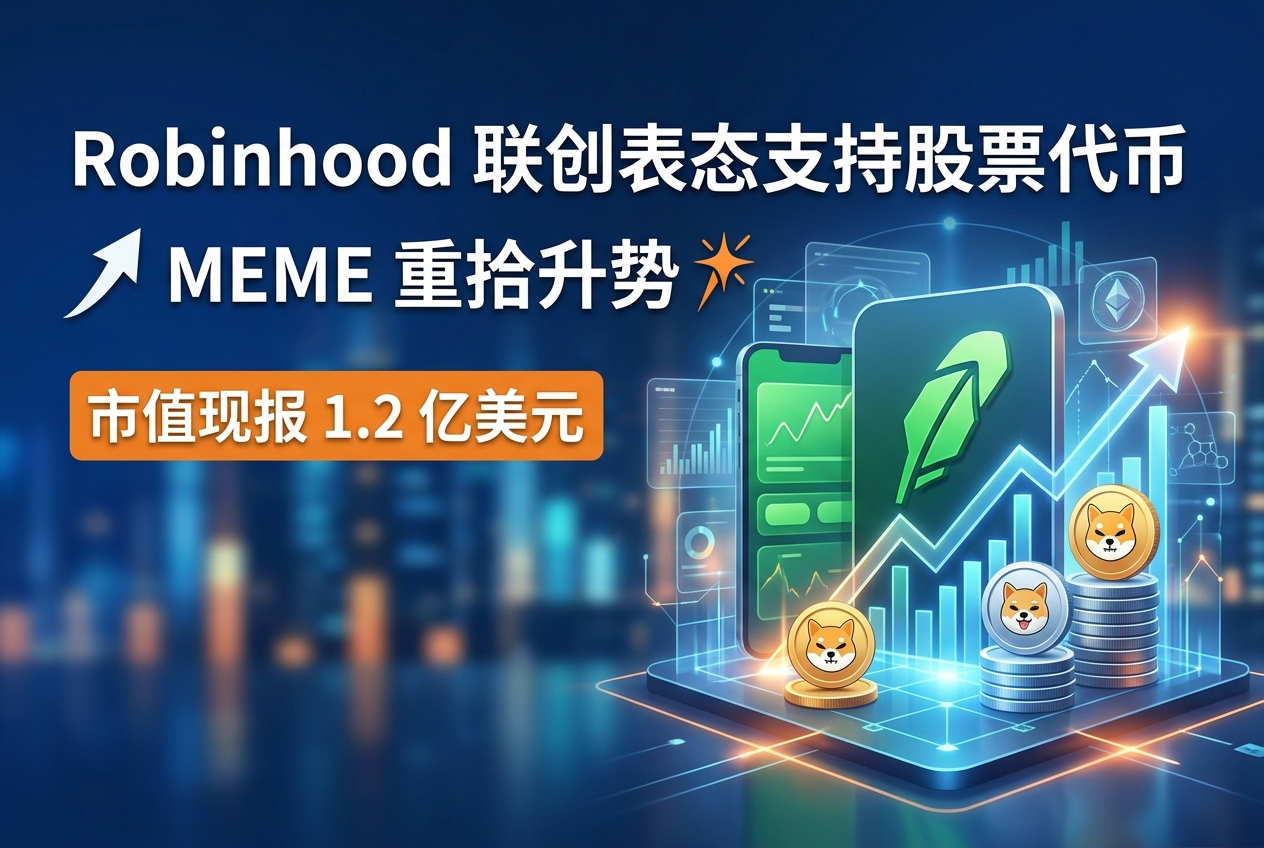 Robinhood 联创表态支持股票代币，MEME 重拾升势
