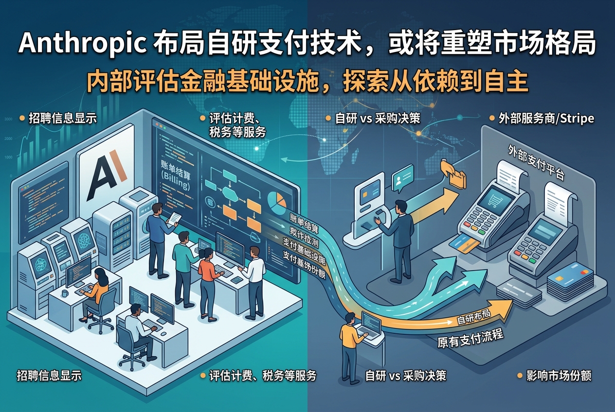 Anthropic 自研支付技术布局,或影响 Stripe 市场份额