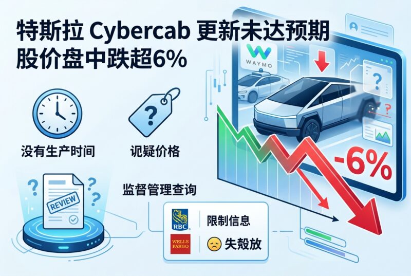 特斯拉 Cybercab 更新未达预期,股价盘中跌超6%-指挥使社区 - 真实线索、热点议题与深度观察