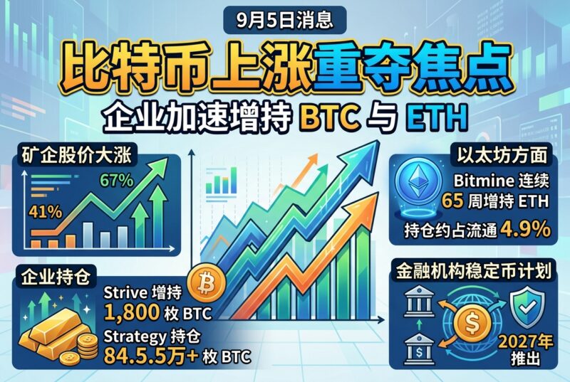 比特币上涨重夺市场焦点,企业加速增持 BTC 与 ETH-指挥使社区 - 真实线索、热点议题与深度观察