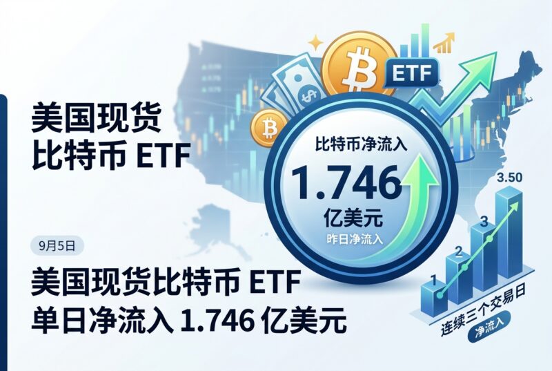 昨日美国现货比特币 ETF 净流入 1.746 亿美元-指挥使社区 - 真实线索、热点议题与深度观察