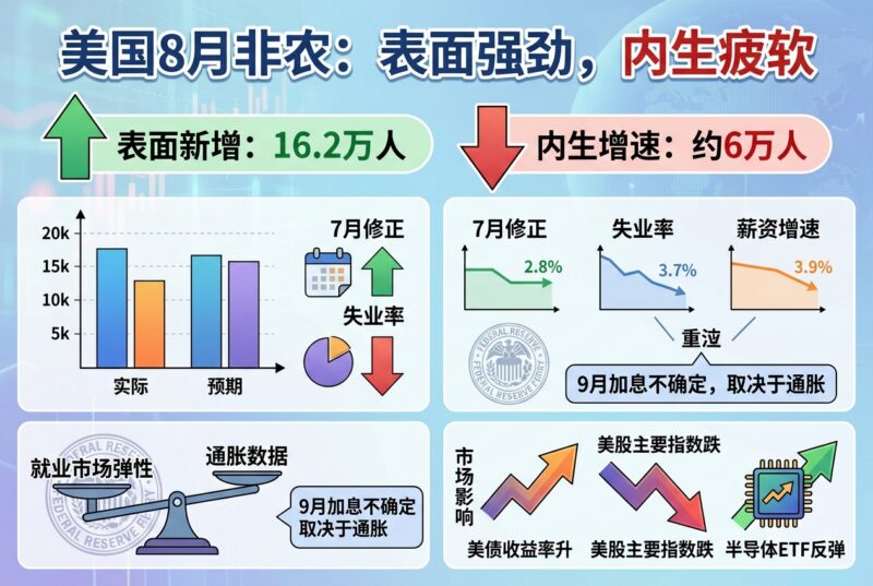 8月非农表面强劲,但内生增速约6万人-指挥使社区 - 真实线索、热点议题与深度观察