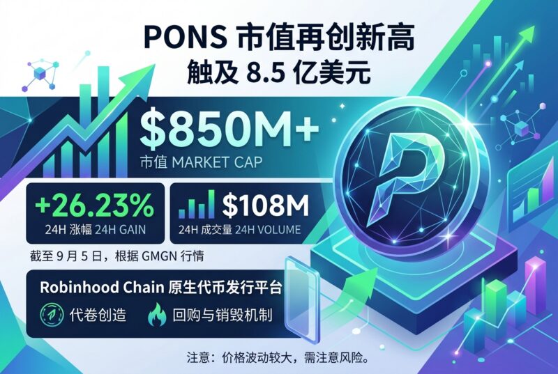 PONS 市值触及 8.5 亿美元,再创新高-指挥使社区 - 真实线索、热点议题与深度观察