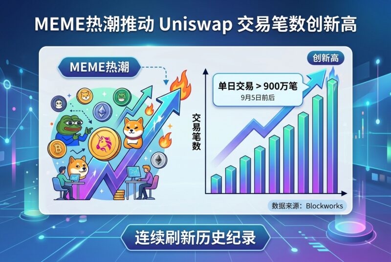 Meme 热潮推动 Uniswap 单日交易笔数连续创新高-指挥使社区 - 真实线索、热点议题与深度观察