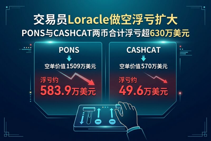交易员 Loracle 做空 PONS、CASHCAT,浮亏扩大至 630 万美元-指挥使社区 - 真实线索、热点议题与深度观察