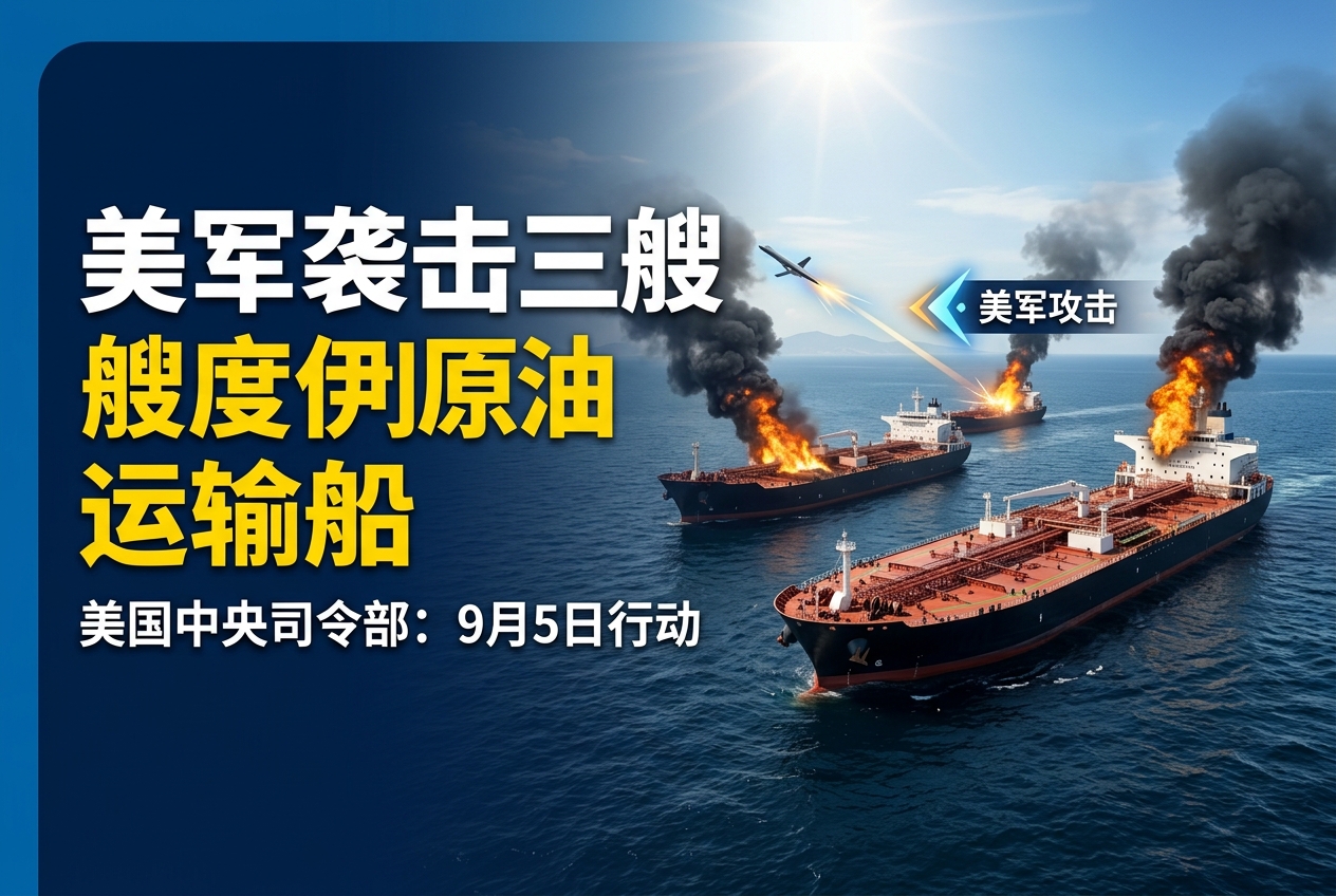 美国中央司令部：美军袭击三艘伊朗原油运输船