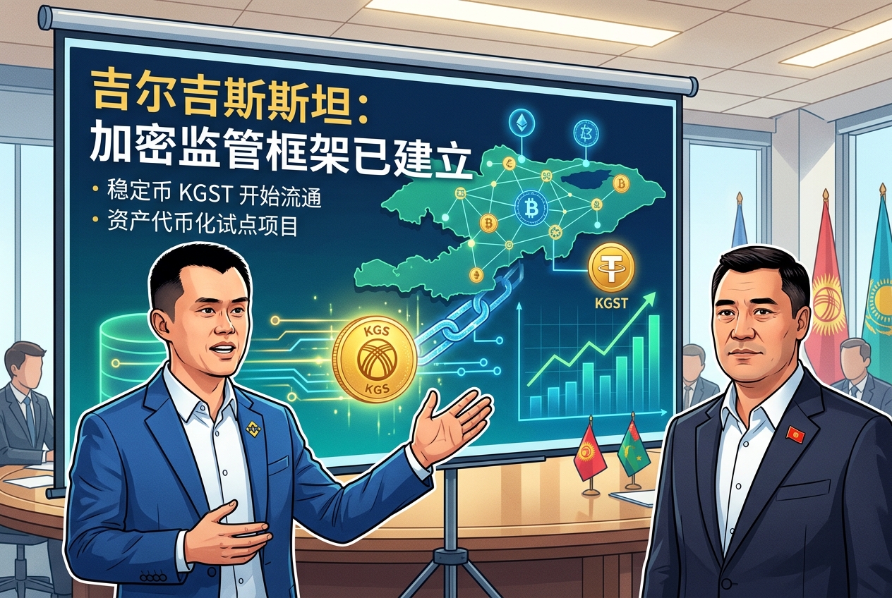 CZ:吉尔吉斯斯坦已建立加密监管框架,稳定币 KGST 开始流通