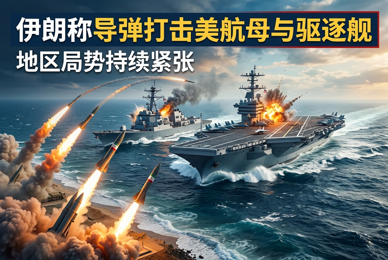 伊朗革命卫队称打击了美航母和驱逐舰