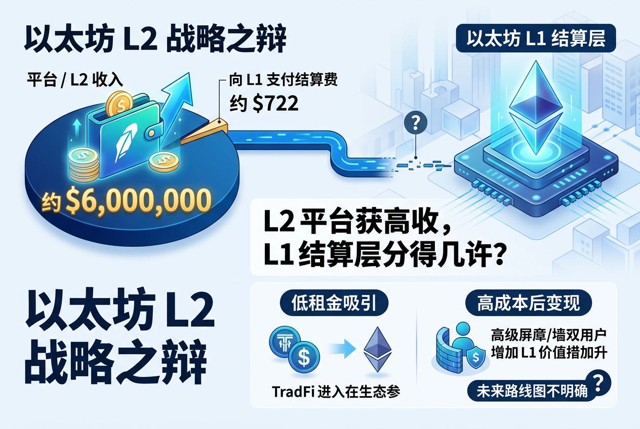 知名 DeFi 研究员质疑以太坊 L2 战略:L1 结算层收入是否过低?