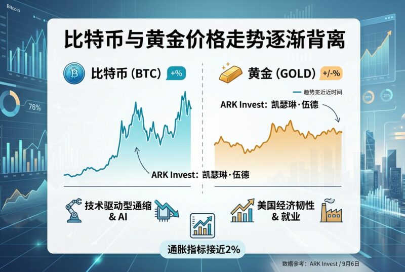 Cathie Wood:比特币正逐渐脱离黄金的价格走势-指挥使社区 - 真实线索、热点议题与深度观察
