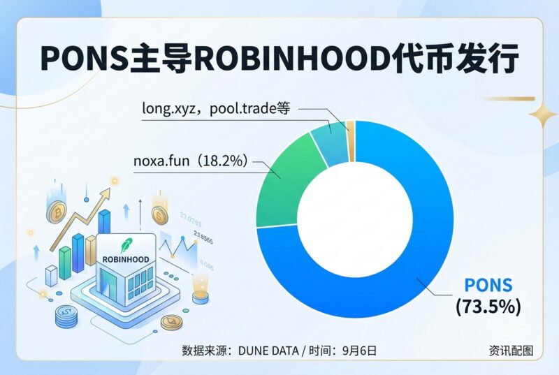 Pons 发行代币已占据 Robinhood 所有发行平台总交易量的 73.5%-指挥使社区 - 真实线索、热点议题与深度观察