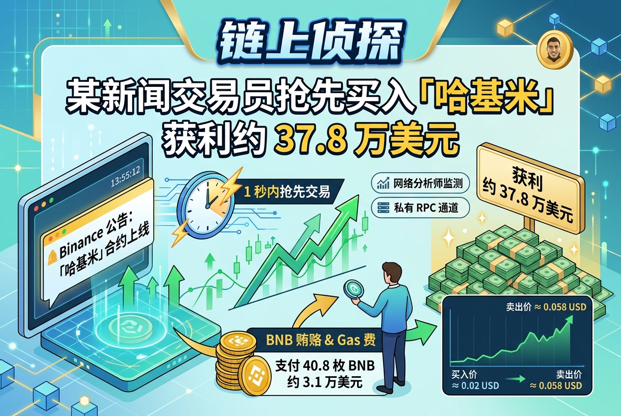 链上侦探|某新闻交易员抢先买入「哈基米」,获利约 37.8 万美元