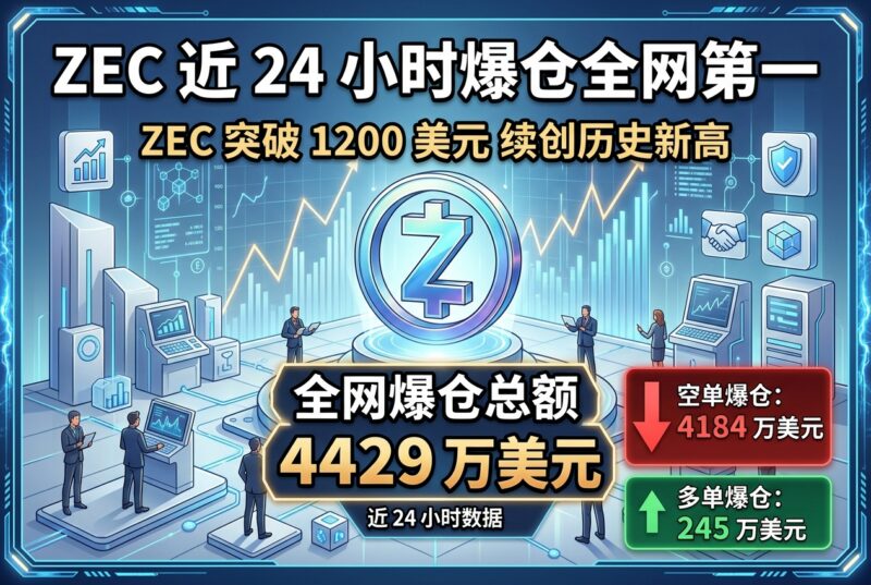 ZEC 近 24 小时爆仓超 4400 万美元,位居全网第一-指挥使社区 - 真实线索、热点议题与深度观察