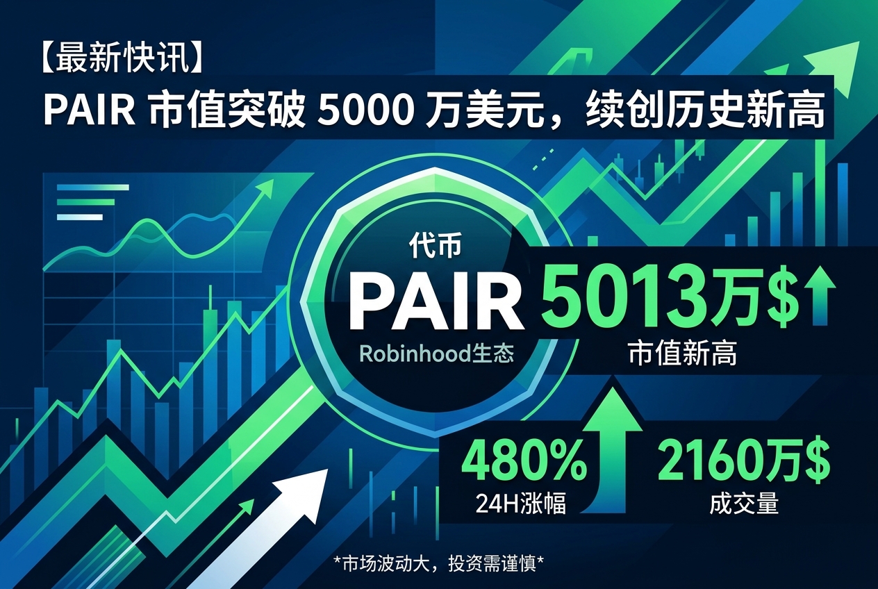 Robinhood生态代币 PAIR 市值突破 5000 万美元,续创历史新高