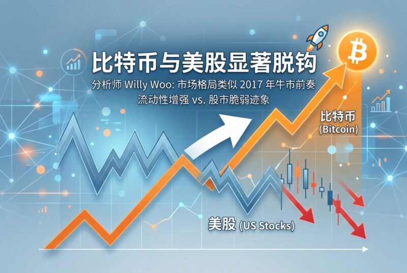 Willy Woo：比特币与美股正显著脱钩，类似2017年比特币牛市前奏-指挥使社区 - 真实线索、热点议题与深度观察