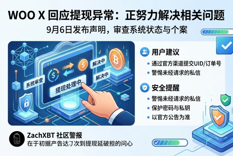 WOO X 回应用户提现异常：团队正努力尽快解决相关问题-指挥使社区 - 真实线索、热点议题与深度观察