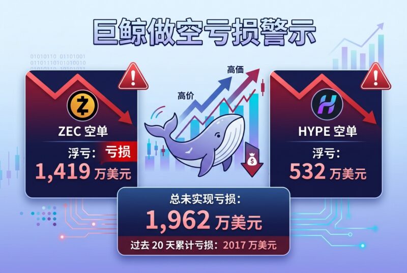 链上动态:某巨鲸做空 ZEC 和 HYPE,浮亏近 2000 万美元-指挥使社区 - 真实线索、热点议题与深度观察