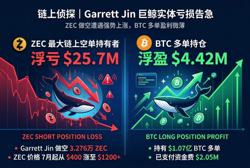 链上侦探｜ZEC强势，最大链上空单持有者 Garrett Jin 已浮亏 2570 万美元-指挥使社区 - 真实线索、热点议题与深度观察