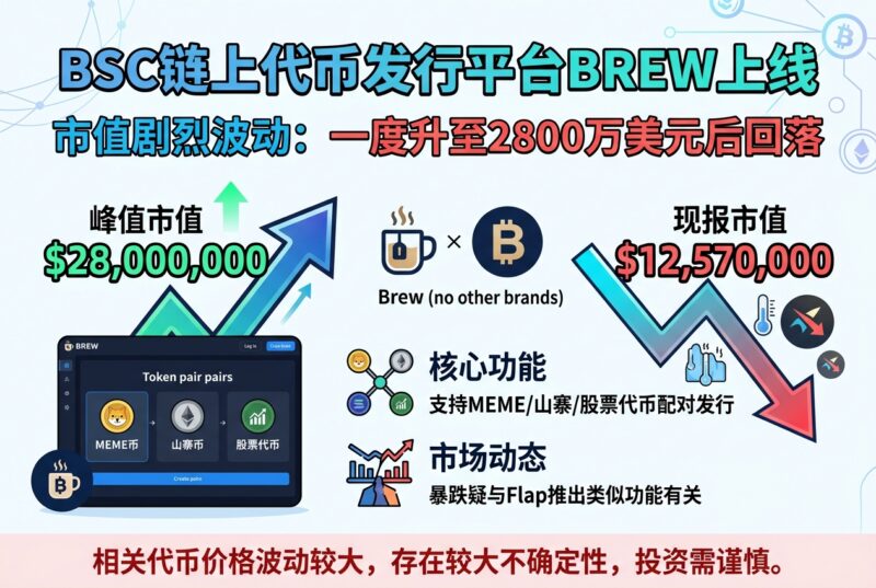 BSC 链上新代币发行平台 Brew 上线后市值大幅波动-指挥使社区 - 真实线索、热点议题与深度观察