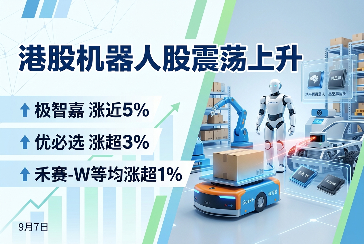 港股机器人股震荡上升，极智嘉涨近5%