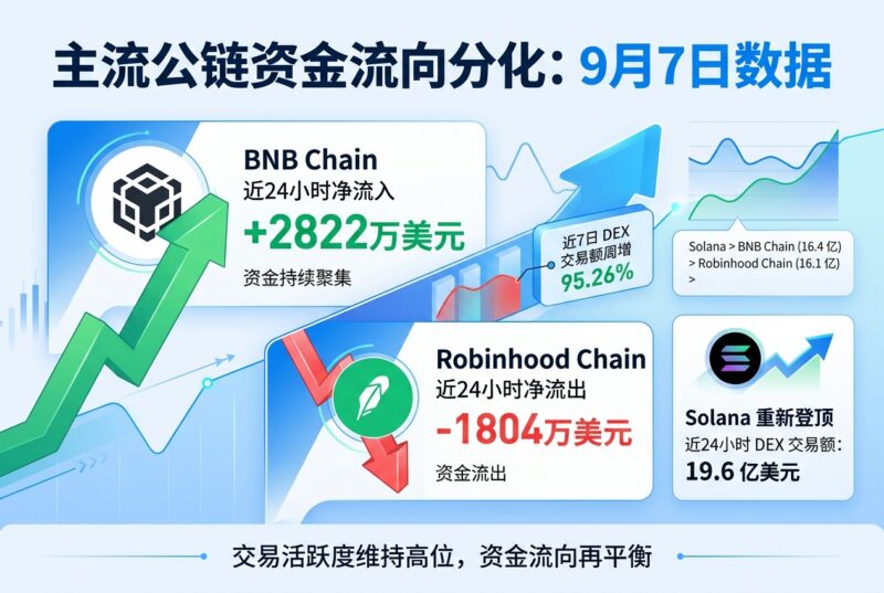 周末主流公链资金流向分化：BNB Chain 净流入，Robinhood Chain 出现资金流出-指挥使社区 - 真实线索、热点议题与深度观察