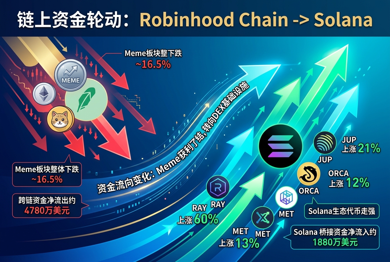 分析师:链上资金或正从 Robinhood Chain 轮动至 Solana