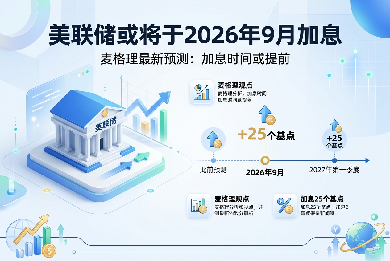 麦格理：预计美联储将在2026年9月加息25个基点