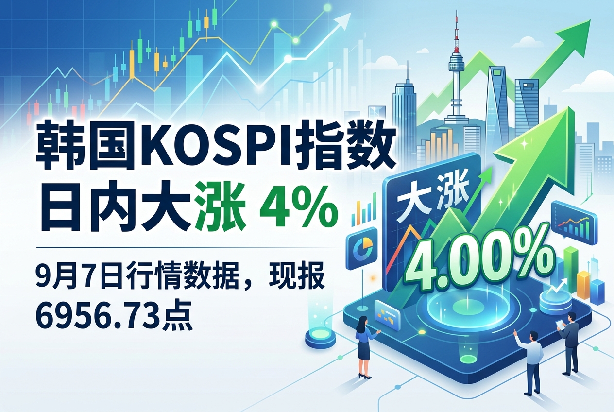 韩国 KOSPI 指数日内大涨 4%