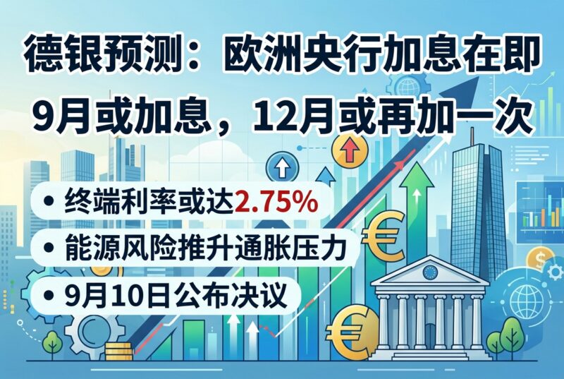 德银：预计欧洲央行9月将加息，12月或再加一次-指挥使社区 - 真实线索、热点议题与深度观察