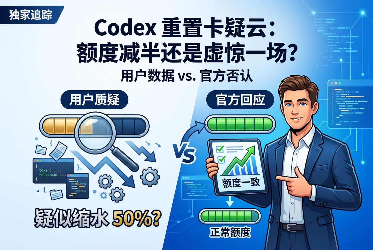 Codex 重置卡疑似“缩水”50%?Tibo:与正常额度一致