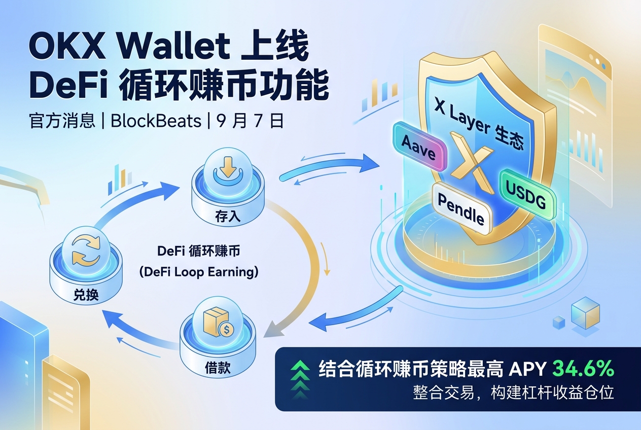 OKX Wallet 上线 DeFi 循环赚币功能