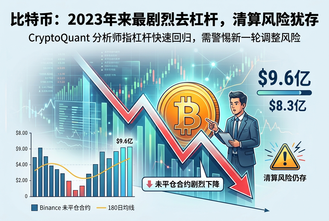 比特币经历 2023 年以来最剧烈去杠杆,新一轮清算风险仍存
