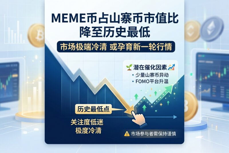 Meme币占山寨币市值比例降至历史最低,极端冷清或孕育新一轮行情-指挥使社区 - 真实线索、热点议题与深度观察