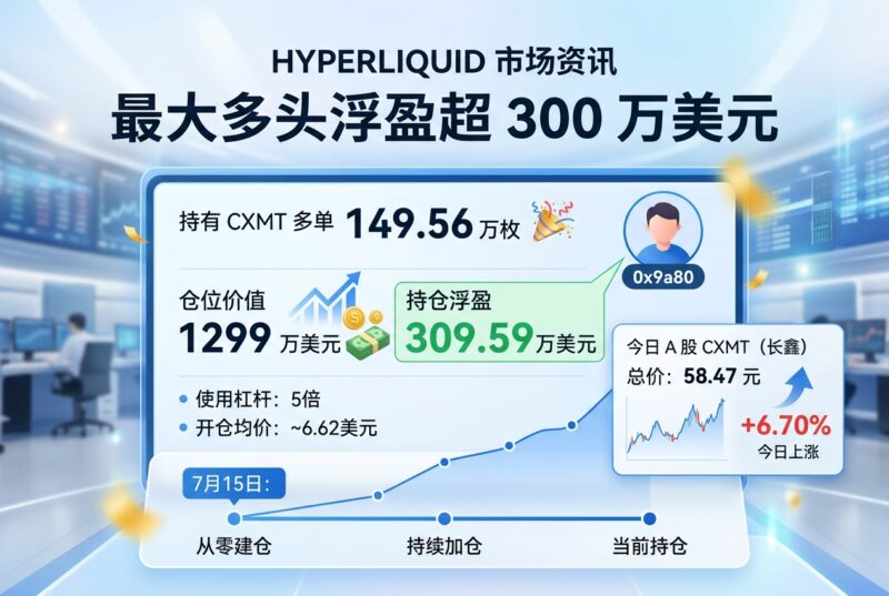 Hyperliquid 上最大长鑫多头浮盈超 300 万美元-指挥使社区 - 真实线索、热点议题与深度观察