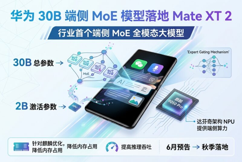 华为 30B 端侧 MoE 模型落地 Mate XT 2-指挥使社区 - 真实线索、热点议题与深度观察