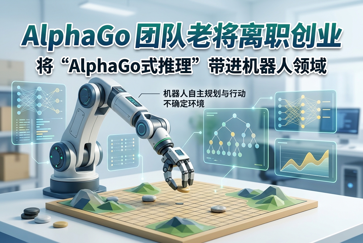 AlphaGo 团队老将离开 DeepMind 创业:把 AlphaGo 式推理带进机器人