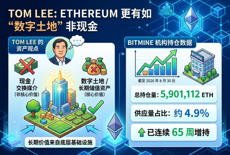 Tom Lee:以太坊更像“数字土地”,而非现金-指挥使社区 - 真实线索、热点议题与深度观察