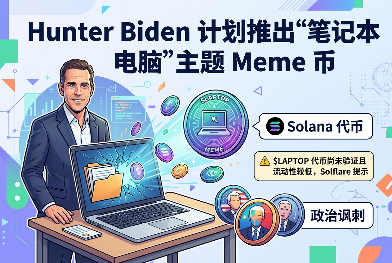 Hunter Biden 计划推出“笔记本电脑”主题 Meme 币