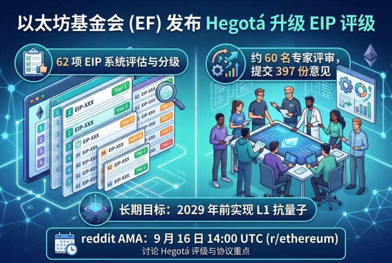 以太坊基金会发布 Hegotá 升级 62 项 EIP 评级-指挥使社区 - 真实线索、热点议题与深度观察