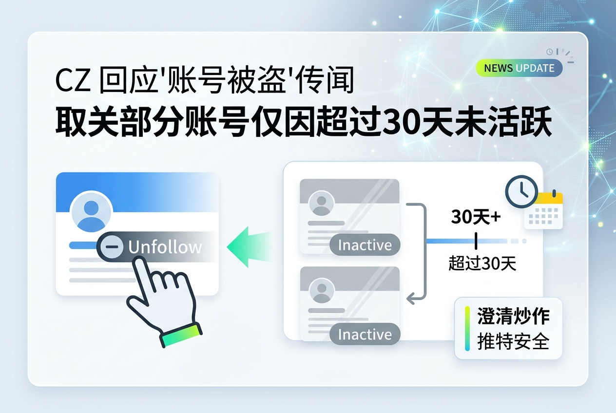 CZ回应“账号被盗”传闻:取关部分账号仅因超过30天未活跃