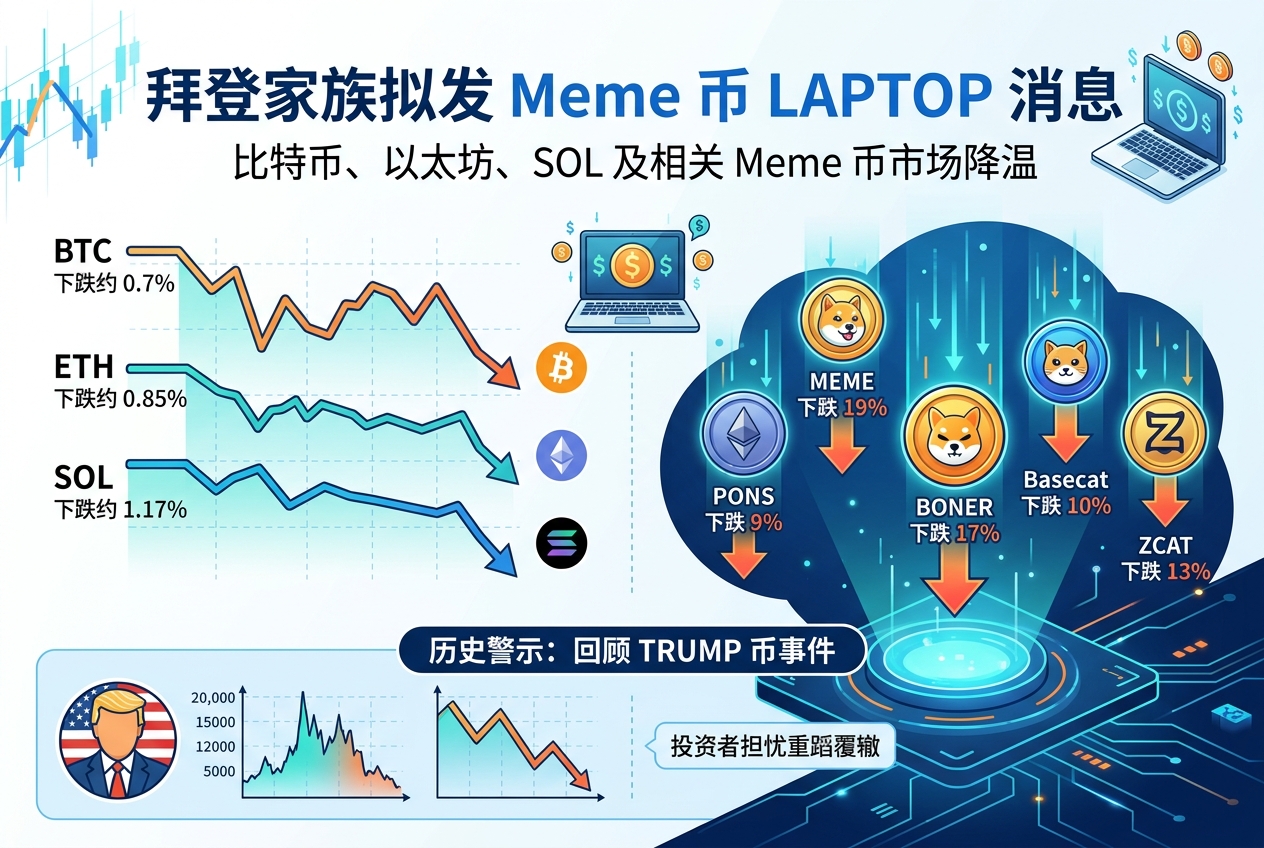 拜登家族 Meme 币消息引发市场降温,投资者担忧重蹈 TRUMP 覆辙