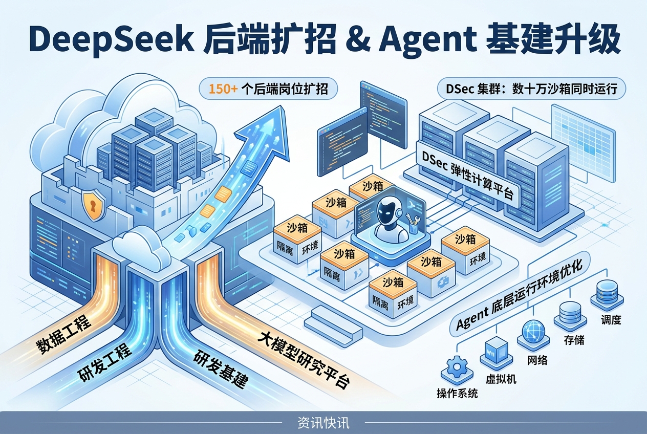 DeepSeek再招约150名后端,重点补Agent基础设施