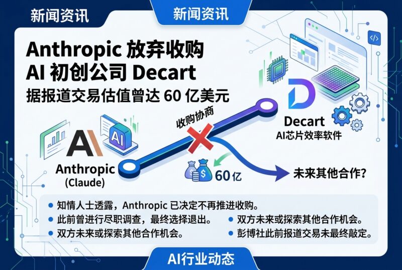 Anthropic 放弃以 60 亿美元收购 AI 初创公司 Decart-指挥使社区 - 真实线索、热点议题与深度观察