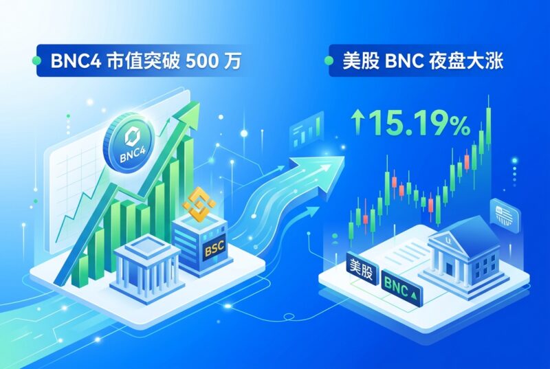BNC4 市值短时突破 500 万美元,带动美股 BNC 夜盘上涨 15.19%-指挥使社区 - 真实线索、热点议题与深度观察