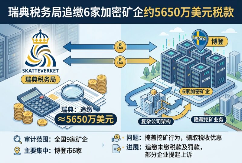 瑞典税务局向 6 家加密矿企追缴约 5650 万美元税款-指挥使社区 - 真实线索、热点议题与深度观察