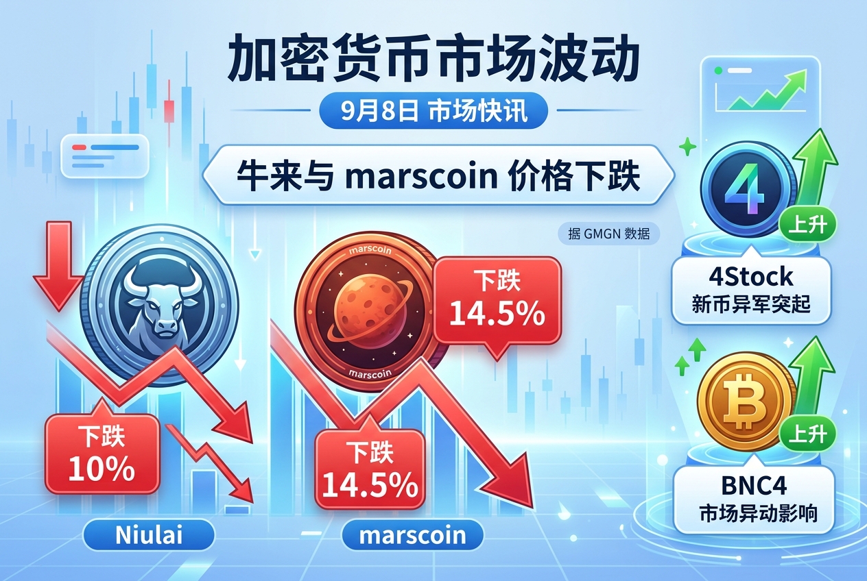 牛来与 marscoin 价格下跌