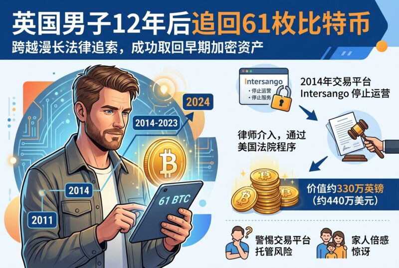 某英国男子12年后从倒闭交易平台追回61枚比特币-指挥使社区 - 真实线索、热点议题与深度观察